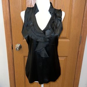 New York & Company Sleeveless Ruffle Blouse